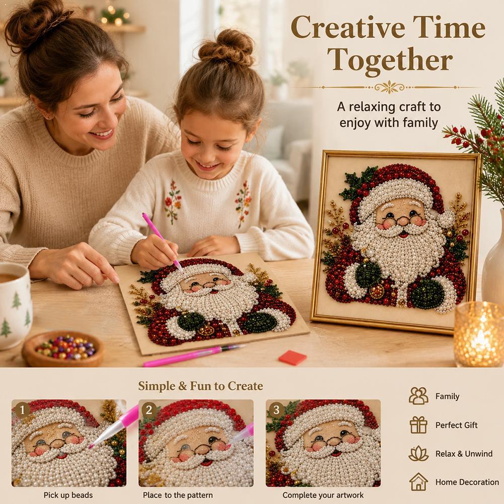 Art Craft Gifts For Adults - 크리스마스 산타클로스 진주 아트 DIY 키트
