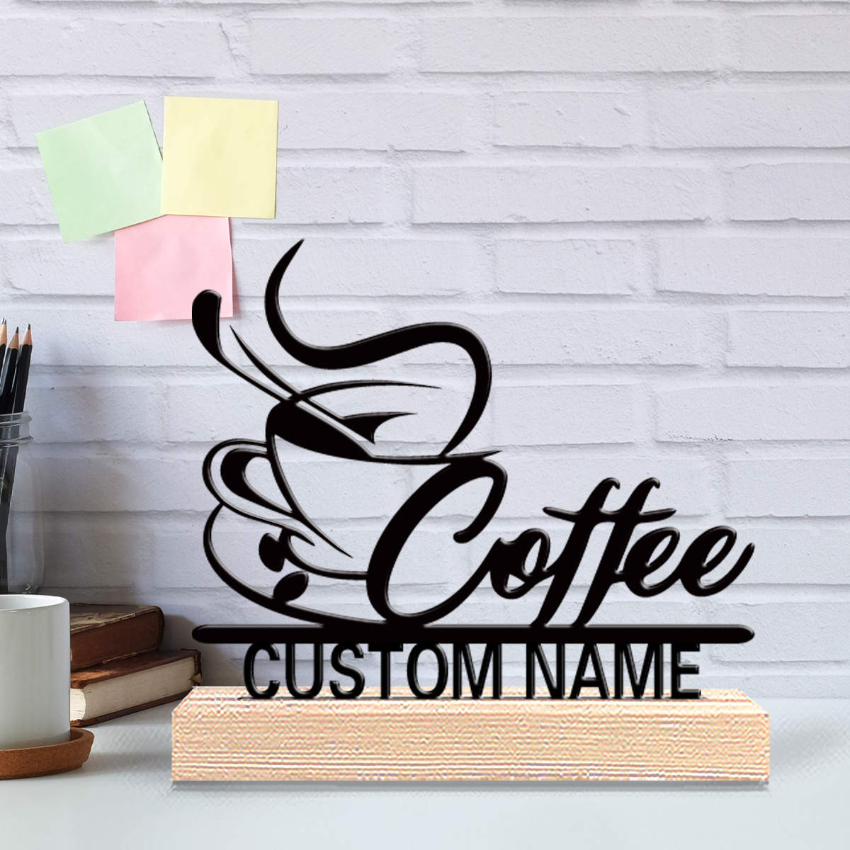 Art Craft Names - 1개의 모던 커피 맞춤 이름 금속상