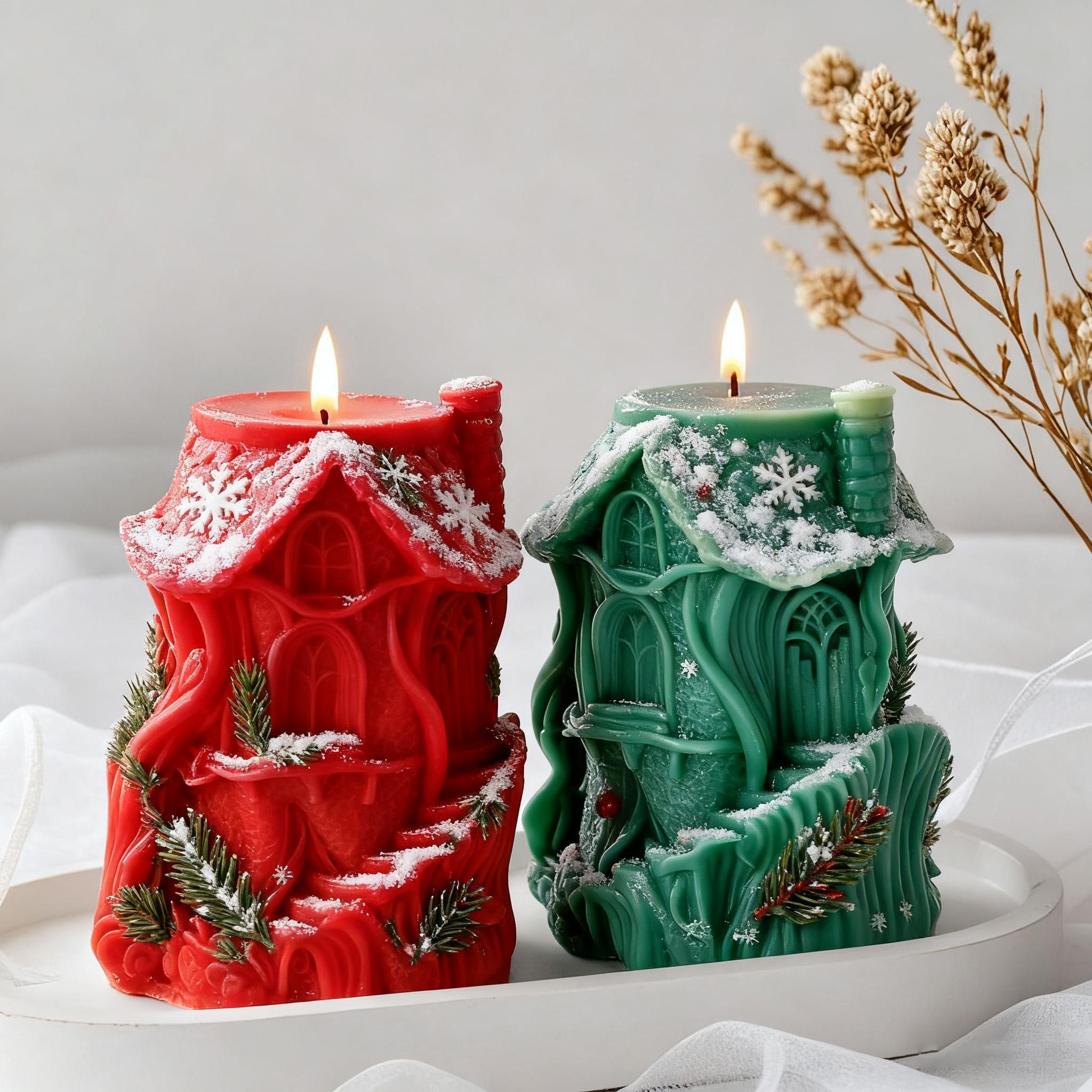 Art Craft House Making - 크리스마스 실리콘 몰드 3D 크리스마스 트리