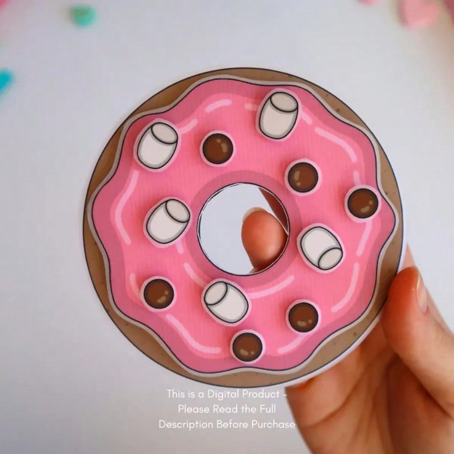 도넛 가게 놀이 세트, DIY 종이 인형 집 스티커북, - Art Craft House Making 리뷰 및 가격