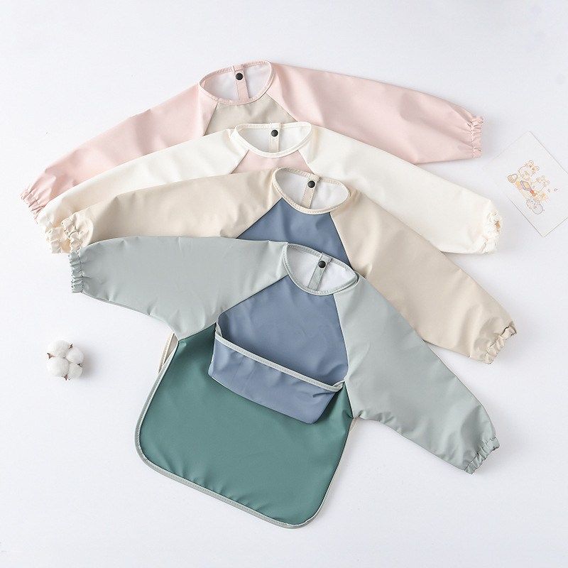 어린이 아기 긴 소매 PU Bibs 어린이 유아 미술  - Art Craft Girl 리뷰 및 가격