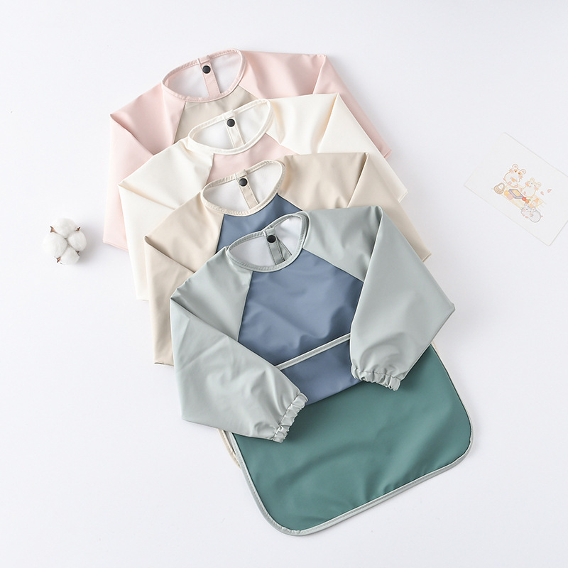 어린이 아기 긴 소매 PU Bibs 어린이 유아 미술  - Art Craft Girl 리뷰 및 가격