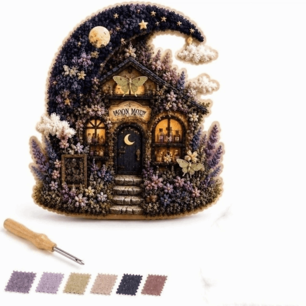 하우스 장면 포크 아트 키트, 바느질 불필요, 버섯 모 - Art Craft House Making 리뷰 및 가격