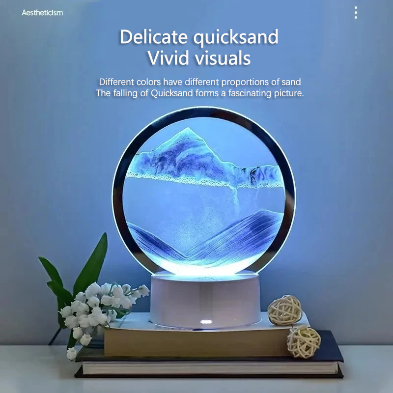 LED 16색 3D 모래시계 램프 RGB 모래 예술 프 - Art Craft Movement 리뷰 및 가격