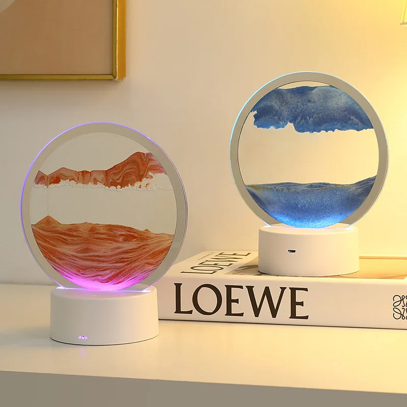 LED 16색 3D 모래시계 램프 RGB 모래 예술 프 - Art Craft Movement 리뷰 및 가격