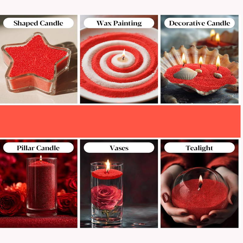 100G 녹색 흰색 빨간색 모래 진주 양초 및 10개  - Candle Making Wax 리뷰 및 가격