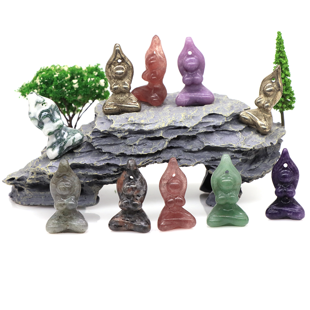 1.6 인치 요가 포즈 여신 차크라 레이키 힐링 천연  - Art Craft India 리뷰 및 가격