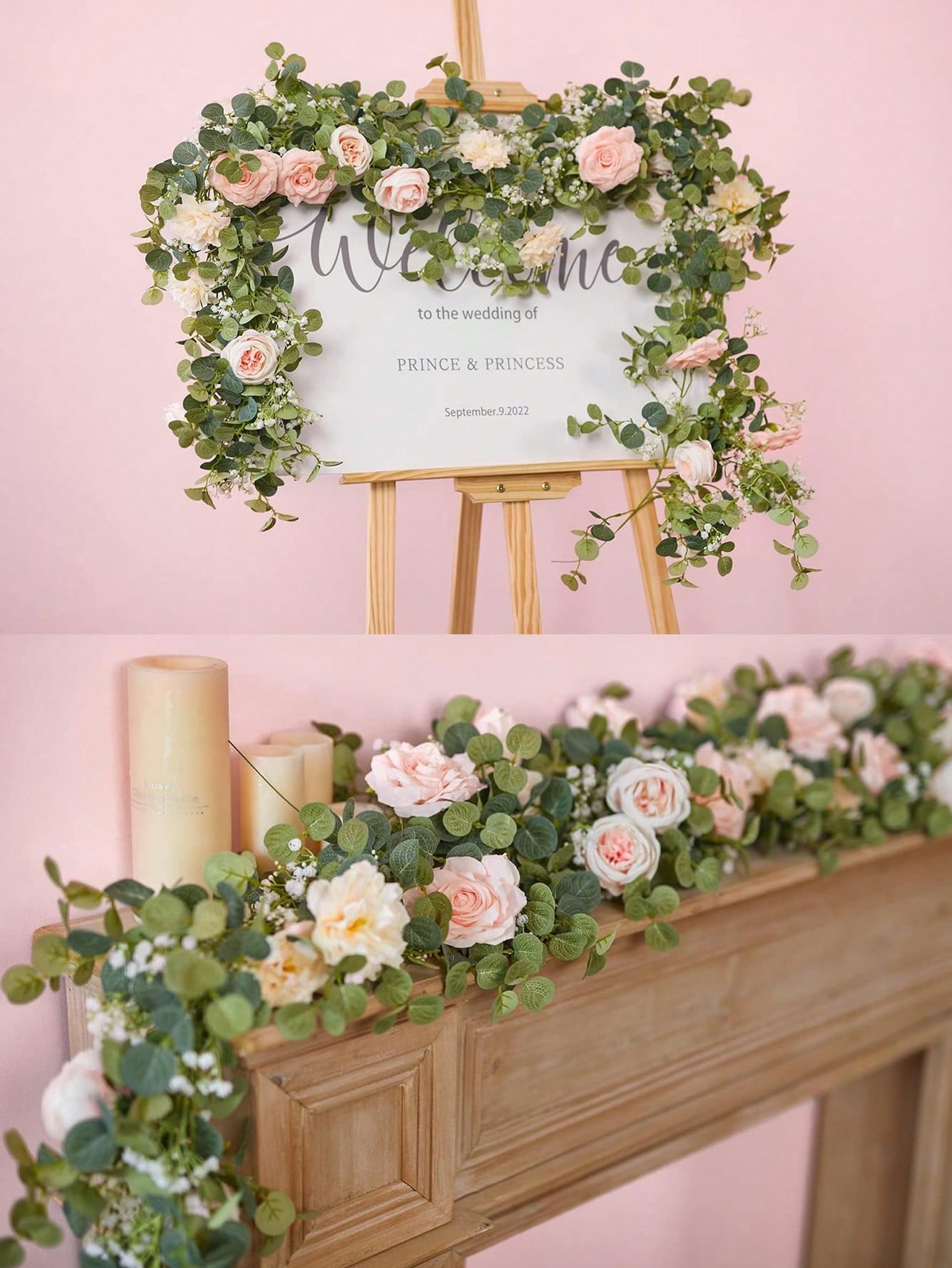 1pc 5.9FT 인공 유칼립투스 포도 나무 가짜 장미 - Art Craft Furniture 리뷰 및 가격