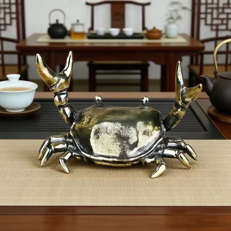 황동 게 조각상 역도 공예 장식품 게 펜 홀더 창의적인 - Art Craft Furniture 리뷰 및 가격