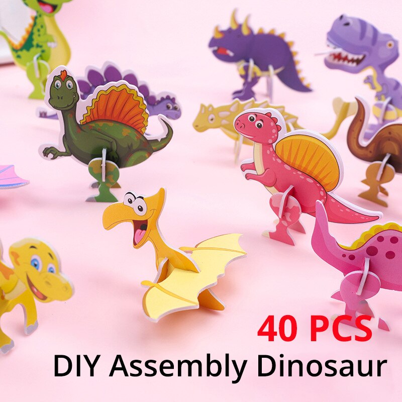 40개 종이 공룡 3D 퍼즐 DIY 귀여운 만화 공룡  - Origami Paper Set 리뷰 및 가격