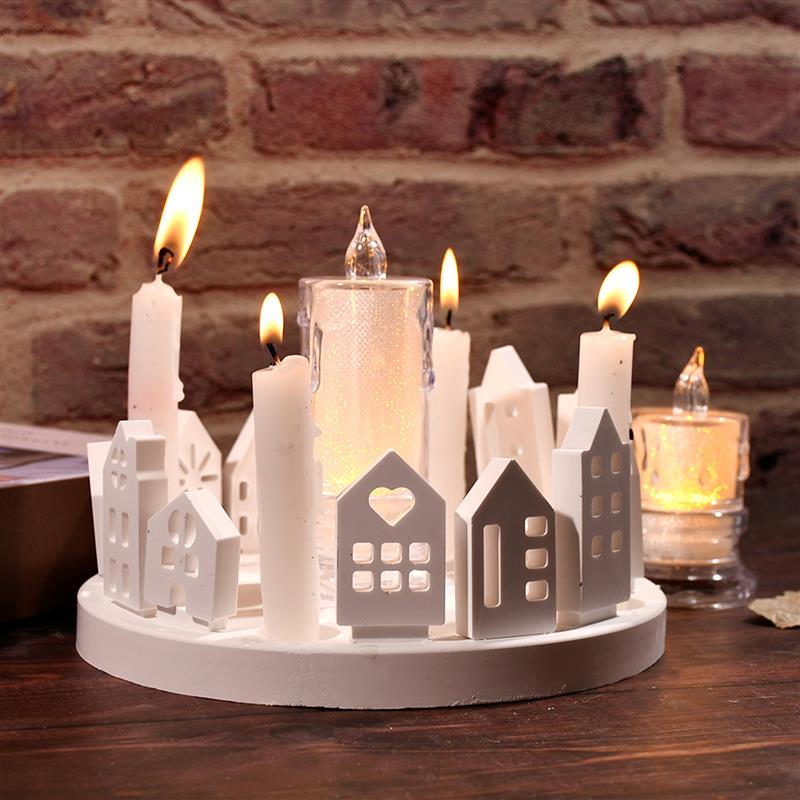 중공 집 촛불 Tealight 홀더 실리콘 금형 석고  - Art Craft House Making 리뷰 및 가격